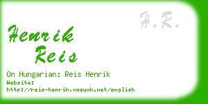 henrik reis business card